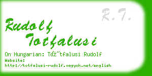 rudolf totfalusi business card